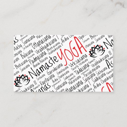 Elegant Yoga Center / Yoga Business / Teacher's Visitekaartje (Voorkant)