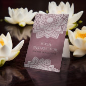 Elegant Yoga Floral Mandala OM Paars leder Visitekaartje