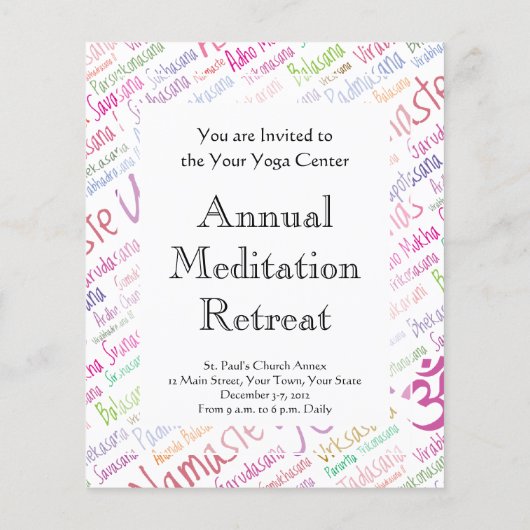 Elegant Yoga Flyer (Achterkant)