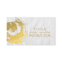 Elegant YOGA Gold Foil Brushstrokes ZEN Symbool Bu