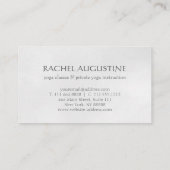 Elegant YOGA Gold Foil Brushstrokes ZEN Symbool Visitekaartje (Achterkant)