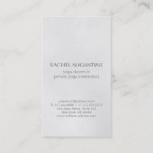 Elegant YOGA Gold Foil Brushstrokes ZEN Symbool Visitekaartje (Achterkant)