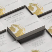 Elegant YOGA Gold Foil Brushstrokes ZEN Symbool Visitekaartje