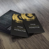 Elegant YOGA Gold Foil Brushstrokes ZEN Symbool Visitekaartje