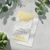 Elegant Yoga Gold Foil Floral Mandala & Om Symbol Visitekaartje