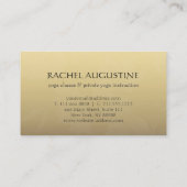 Elegant YOGA Instructor Black Gold Floral Mandala Visitekaartje (Achterkant)