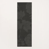 Elegant YOGA Instructor Black Gold Floral Mandala Yogamat (Achterkant)
