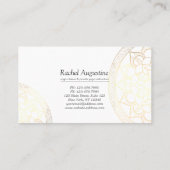 Elegant Yoga Instructor Black White Gold Mandala Visitekaartje (Achterkant)