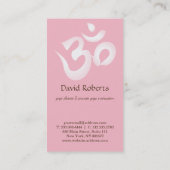 Elegant Yoga Instructor BlackWhite Floral Mandala Visitekaartje (Achterkant)