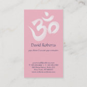 Elegant Yoga Instructor BlackWhite Floral Mandala Visitekaartje (Achterkant)