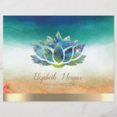 Elegant Yoga Instructor Blue Lotus Flyer (Voorkant)