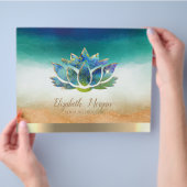 Elegant Yoga Instructor Blue Lotus Flyer (Hand)