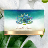 Elegant Yoga Instructor Blue Lotus Visitekaartje