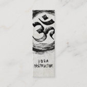 Elegant YOGA Instructor Calligraphy ZEN OM Symbol Mini Visitekaartje (Voorkant)