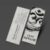 Elegant YOGA Instructor Calligraphy ZEN OM Symbol Mini Visitekaartje