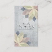 Elegant Yoga Instructor Colorful Lotus Om Symbol Visitekaartje (Voorkant)