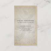 Elegant YOGA Instructor Floral Mandala & OM-symboo Visitekaartje (Achterkant)