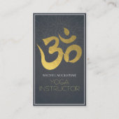 Elegant Yoga Instructor Gold Symbol en Mandala Visitekaartje (Voorkant)