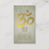 Elegant Yoga Instructor Gold Symbol en Mandala Visitekaartje (Voorkant)
