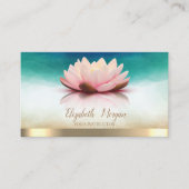 Elegant Yoga Instructor Lotus Visitekaartje (Voorkant)