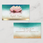 Elegant Yoga Instructor Lotus Visitekaartje (Voorkant / Achterkant)
