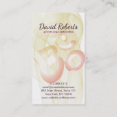 Elegant Yoga Instructor Om Symbol Visitekaartje (Achterkant)