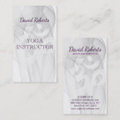 Elegant Yoga Instructor Om Symbol Visitekaartje (Voorkant / Achterkant)