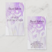 Elegant Yoga Instructor Om Symbol Visitekaartje (Voorkant / Achterkant)