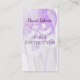 Elegant Yoga Instructor Om Symbol Visitekaartje