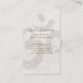 Elegant Yoga Instructor Om Symbol White Floral Visitekaartje (Achterkant)