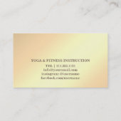 Elegant Yoga Instructor Roos Gold Tree Business Ca Visitekaartje (Achterkant)