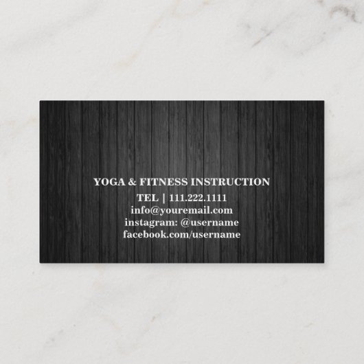 Elegant Yoga Instructor Roos Gold Tree Visitekaartje (Achterkant)