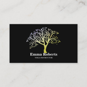 Elegant Yoga Instructor Roos Gold Tree Visitekaartje