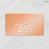 Elegant Yoga Instructor Roos Gold Tree Visitekaartje (Achterkant)