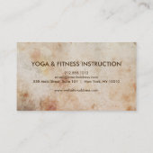 Elegant Yoga Instructor Sunset Waterverf Yoga Visitekaartje (Achterkant)