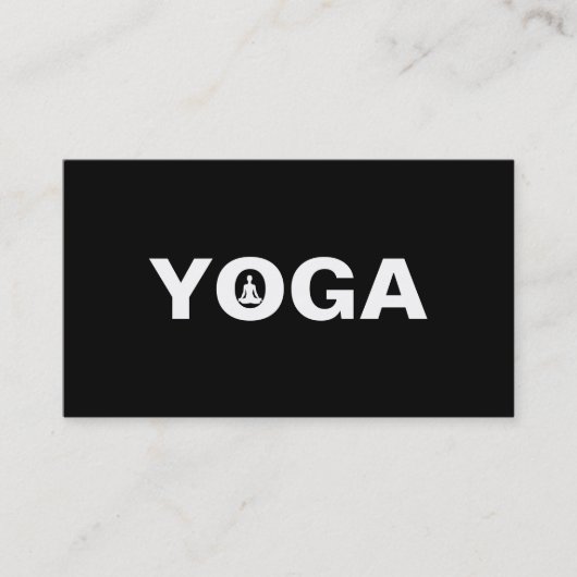 Elegant Yoga Instructor Visitekaartje (Voorkant)