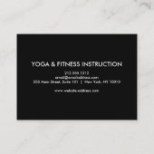 Elegant Yoga Instructor Visitekaartje (Achterkant)