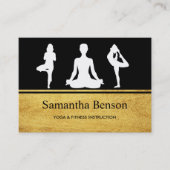 Elegant Yoga Instructor Visitekaartje (Voorkant)