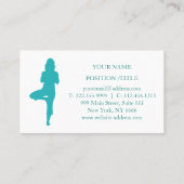 Elegant Yoga Instructor Visitekaartje (Achterkant)