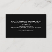 Elegant Yoga Instructor Visitekaartje (Achterkant)