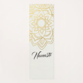 Elegant YOGA Instructor White Gold Floral Mandala Yogamat (Voorkant)