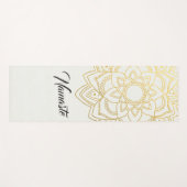 Elegant YOGA Instructor White Gold Floral Mandala Yogamat (Voorkant (horizontaal))