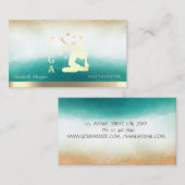 Elegant Yoga Instructor Women Silhouette Visitekaartje (Voorkant / Achterkant)