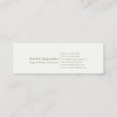 Elegant YOGA Meditation Instructor Mandala Floral Mini Visitekaartje (Achterkant)