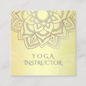 Elegant YOGA Meditation Instructor Mandala Floral Vierkante Visitekaartje (Voorkant)