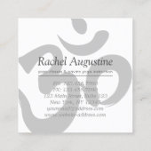 Elegant YOGA Meditation Instructor Mandala Floral Vierkante Visitekaartje (Achterkant)