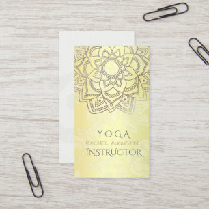 Elegant YOGA Meditation Instructor Mandala Floral Visitekaartje