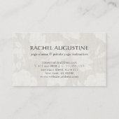 Elegant YOGA Meditation Instructor Mandala Floral Visitekaartje (Achterkant)