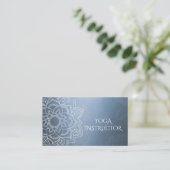 Elegant YOGA Meditation Instructor Mandala Floral Visitekaartje (Staand voorkant)