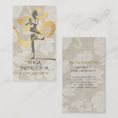 Elegant Yoga Meditation Pose Gold Foil om Symbol Visitekaartje (Voorkant / Achterkant)
